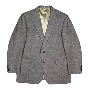 Rothschilds Blazer Mens 44R Brown Houndstooth Ridgewood Supreme Sportcoat